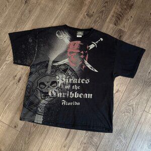 Pirates of the Caribbean Dead Mans Chest Promo Disney Florida AOP T-Shirt XL